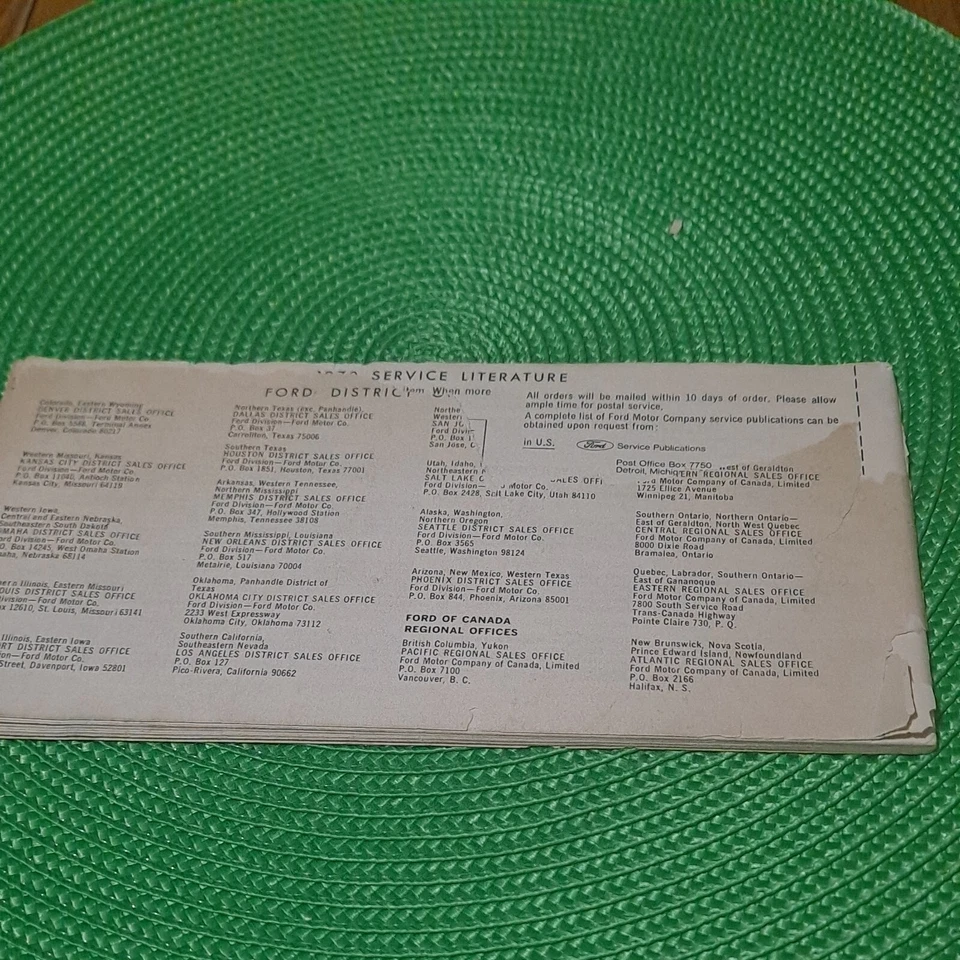 Ford Thunderbird 1970 manual del propietario B31 Foto 2 de 4