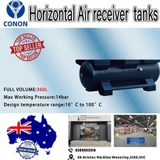 360L Horizontal Air Receiver Tank Compatible with Air Compressors and Air Dryers
