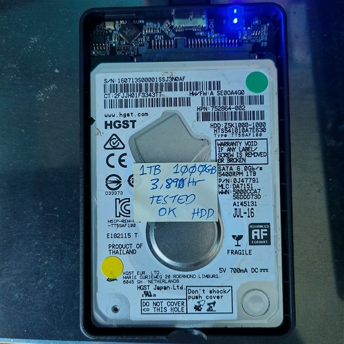 HGST HTS541010A7E630 1000GB ( 1TB ) PS4 PS5 USB 3.0 EXTERNAL PORTABLE HDD.3N0AF - Picture 4 of 7