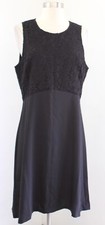 NWT Ann Taylor Factory Black Lace Contrast Sheath Dress Size 8 Cocktail Lbd