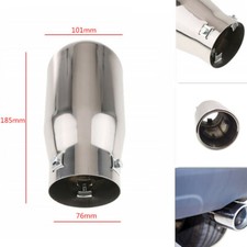 Punta marmitta scarico doppio rivestimento gola coda posteriore auto tubo acciaio inox cromato