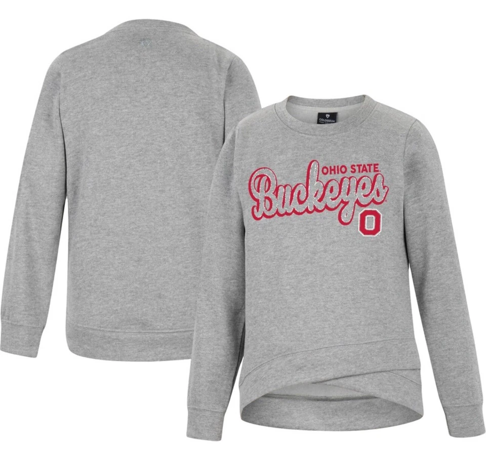 Ohio State Buckeyes Colosseum Youth Whohoopers Bling Crossover Sweatshirt Sz XS - Image 3 of 4