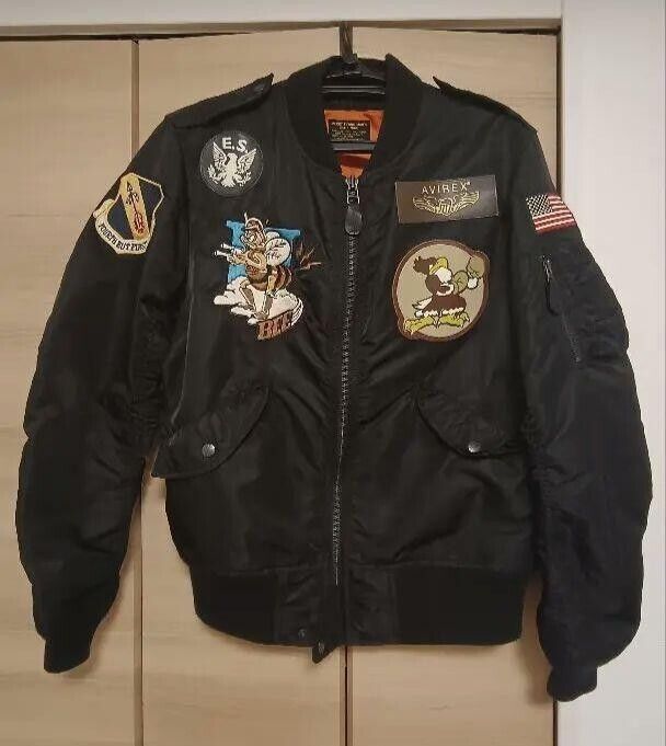 AVIREX L-2B Flight Jacket Leather Patch Men Size L Black | eBay AVIREX L-2B Flight Jacket Leather Patch Men Size L Black | eBay