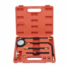 Fuel Injection Test Tool Kit 0-145psi High Pressure Gauge Fit Gas And Diesel Car