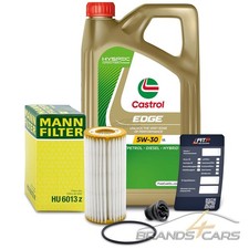 MANN-FILTER ÖLFILTER+5L CASTROL EDGE 5W-30 LL FÜR AUDI A1 8X 1.8 TFSI S1