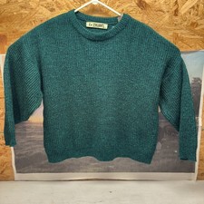 Vintage Le Tigre Men's Crew Neck Acrylic Knit Sweater Made USA Mens Medium