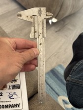 CRAFTSMAN Crown Logo 6” 15mm VERNIER STAINLESS CALIPER # 40257 made in Italy