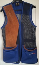 Musto Pro Skeet Vest, Mesh Back, Shooting Waistcoat, Blue/Tan, Right Handed, Med