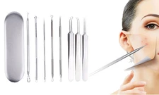 8-Piece Blackhead Remover Tool Kit – Professional Stainless Steel Extractors