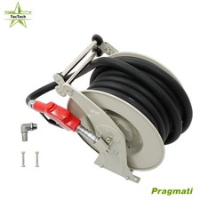 Fuel Hose Reel w/ Fueling Nozzle 1  50FT Retractable Diesel Hose Reel