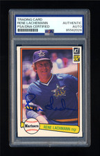 RENE LACHEMANN SIGNED 1982 DONRUSS AUTOGRAPHED  PSA/DNA SEATTLE MARINERS MAGAGER