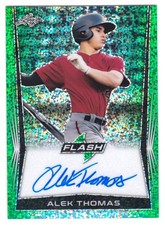 2018 Leaf Flash Alek Thomas RC Auto #BA-AT1 Base Autographs Green Parallel #/15