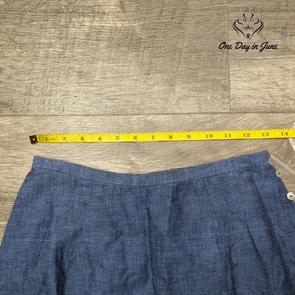 Maxi Falda Orvis Bridgehampton Lino Recortada Talla 6 Foto 3 de 4