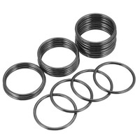 "20 StüCk 1,77\" O-Ringe, Galvanisierte Zinklegierung O-Ring-Schnalle Grau-Schwarz"