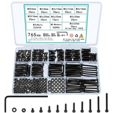 765 Pcs M3 Screws Bolts and Nuts Assortment Kit, Small Hex Socket Head Cap