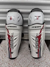 Itech Adult Men 655 TL 14” Hockey Shin Guards Set White