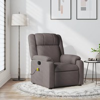 Massagesessel Taupe Stoff Sessel Mit Shiatsu Funktion Relax Liege
