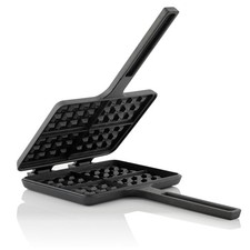 Waffeleisen Gusseisen Sandwicheisen rechteckige Doppelform mit Stiel BBQ-Toro