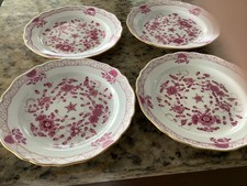 Meissen, Germany INDIAN Pink Flower Scalloped Salad Or Dessert Plate, 7 1/2 