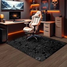 36x48 inch Black Office Chair Mat for Hardwood Floor Anti-Slip Computer Chair