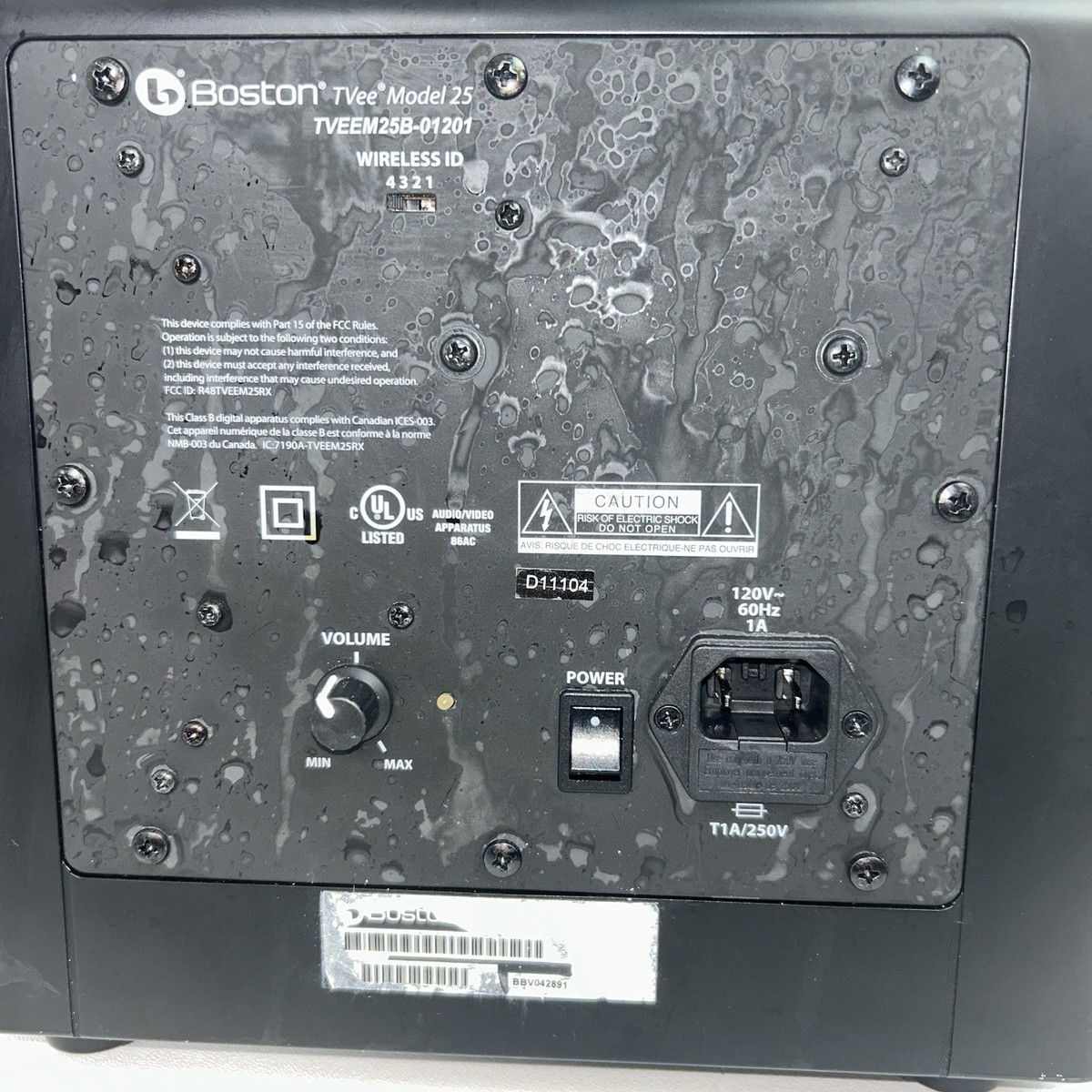 Boston Acoustics ASW 250 Powered Subwoofer - Works | eBay