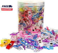 Plastic Sewing Clips 120 Pcs with Plastic Jar Premium Quilting Clips