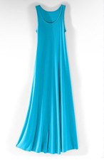 Soft Surroundings Santiago Maxi Dress Size Medium TALL Blue