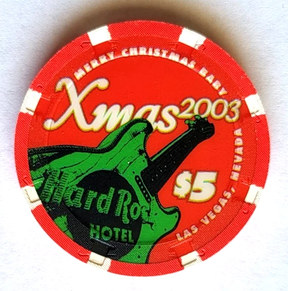 Hard Rock Chip In Collectible Individual $5 Casino Chips for sale 