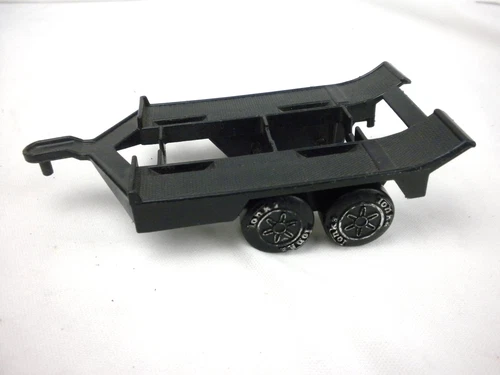Vintage 1970s Tonka Black Plastic Motorcycle Trailer  - 6"