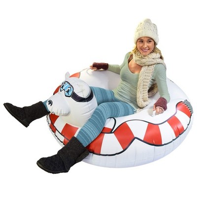 GoFloats Inflatable Polar Bear Heavy Duty Snow Tube Kids & Adults 48  New In Box