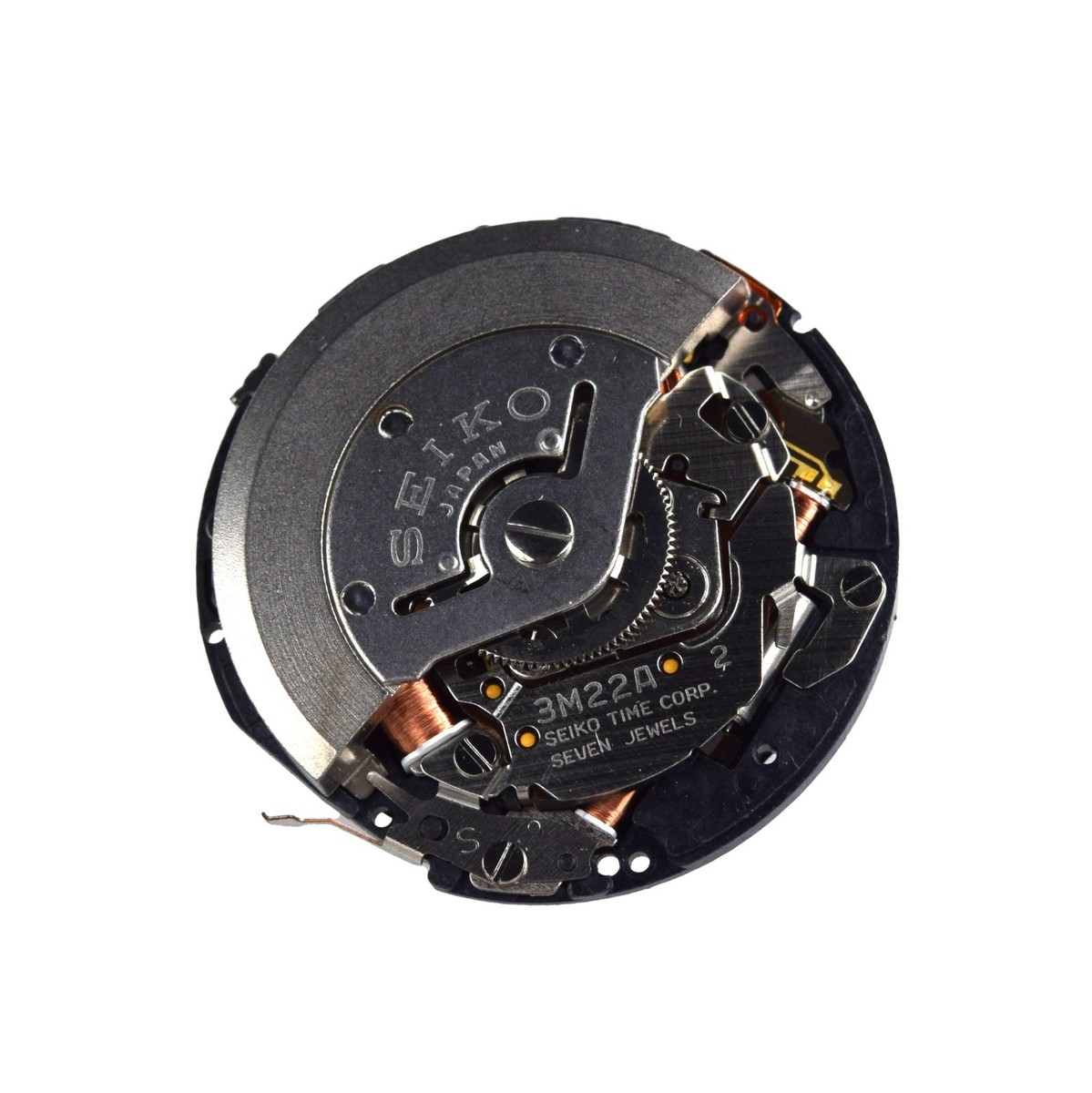 Seiko 3M22A Kinetic Watch Movement Black Date Running | eBay