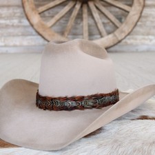 Feather Hat Band for Western Cowboy Hats, Fits All Styles - Brazos