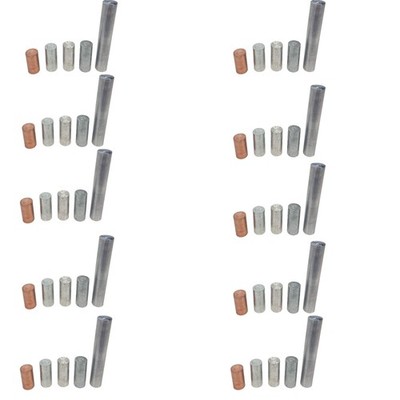 Density Rod or Equal Mass Set. Includes 5 metals each weighing 30 grams. Case of
