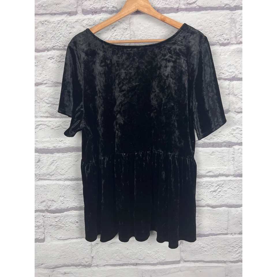 Torrid Womens 2X Whimsigoth Grunge Gothic Y2K Flutter Sleeve Babydoll Tunic - Image 4 of 4