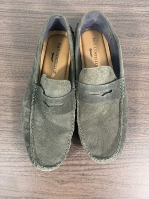 Paul Costelloe Martin Men s Suede Loafers size 42 sz 8 Olive green driving shoes