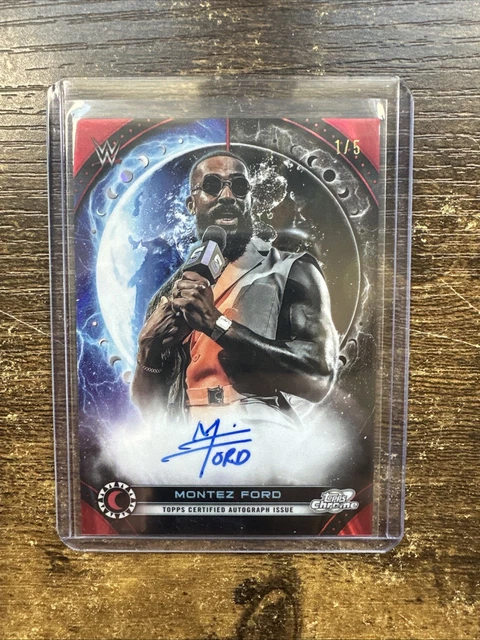 MONTEZ FORD 2026 Topps Cosmic Chrome WWE Equinox Auto Red Flare 1/5 #EA-MOF