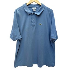 Lacoste Mens Polo Shirt Blue Short Sleeve Classic Fit Size 8