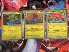 Oddish 001 Gloom 002  Vileplume 003 Cosmo Holo PFL Promo, Set Of 3 NM