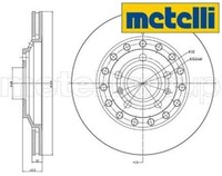 2X Bremsscheibe Metelli 23-1121C 2 Bremsscheiben Hinterachse Hinten