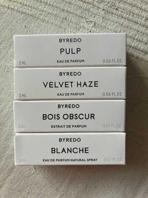 BYREDO Pulp 2ml Velvet Haze 2ml Bois Obscur Extrait de Parfum + Blanche 2ml NEU8