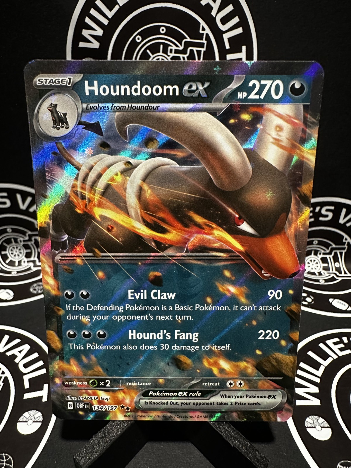 Houndoom ex 134/197 SV03: Obsidian Flames Holo