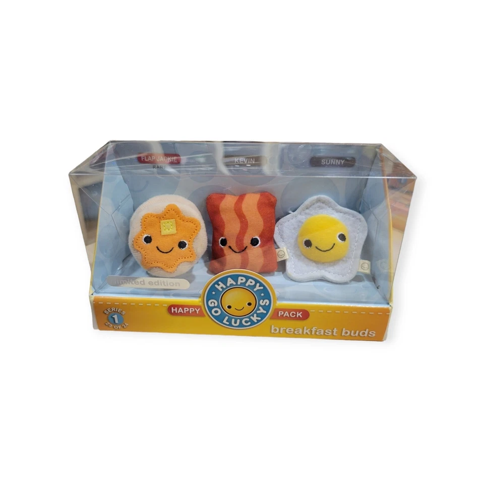 Hallmark Happy Go Luckys Limited Edition Series 1 Breakfast Buds Rare FLAP Plush - Image 2 of 4