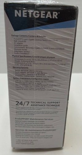 NETGEAR 5-Port Gigabit Desktop Ethernet Unmanaged Switch GS105 *NEW* SEALED - Picture 7 of 12