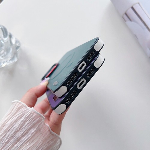 Coque Etui Antichoc Pour iPhone 16 15 14 13 Pro Max Cuir Magsafe Slim Case Cover - Photo 4 sur 20