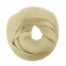 Wrapables Thick Knitted Winter Warm Infinity Scarf, Latte