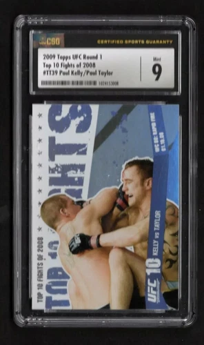 2009 Topps UFC Round 1 - Top 10 Fights 2008 #TT-39 Paul Kelly vs Taylor Graded 9