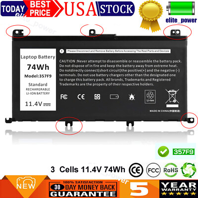 Battery 357F9 For Dell Inspiron 15 5576 5577 7566 7567 7557 7559 Type 0GFJ6 74Wh