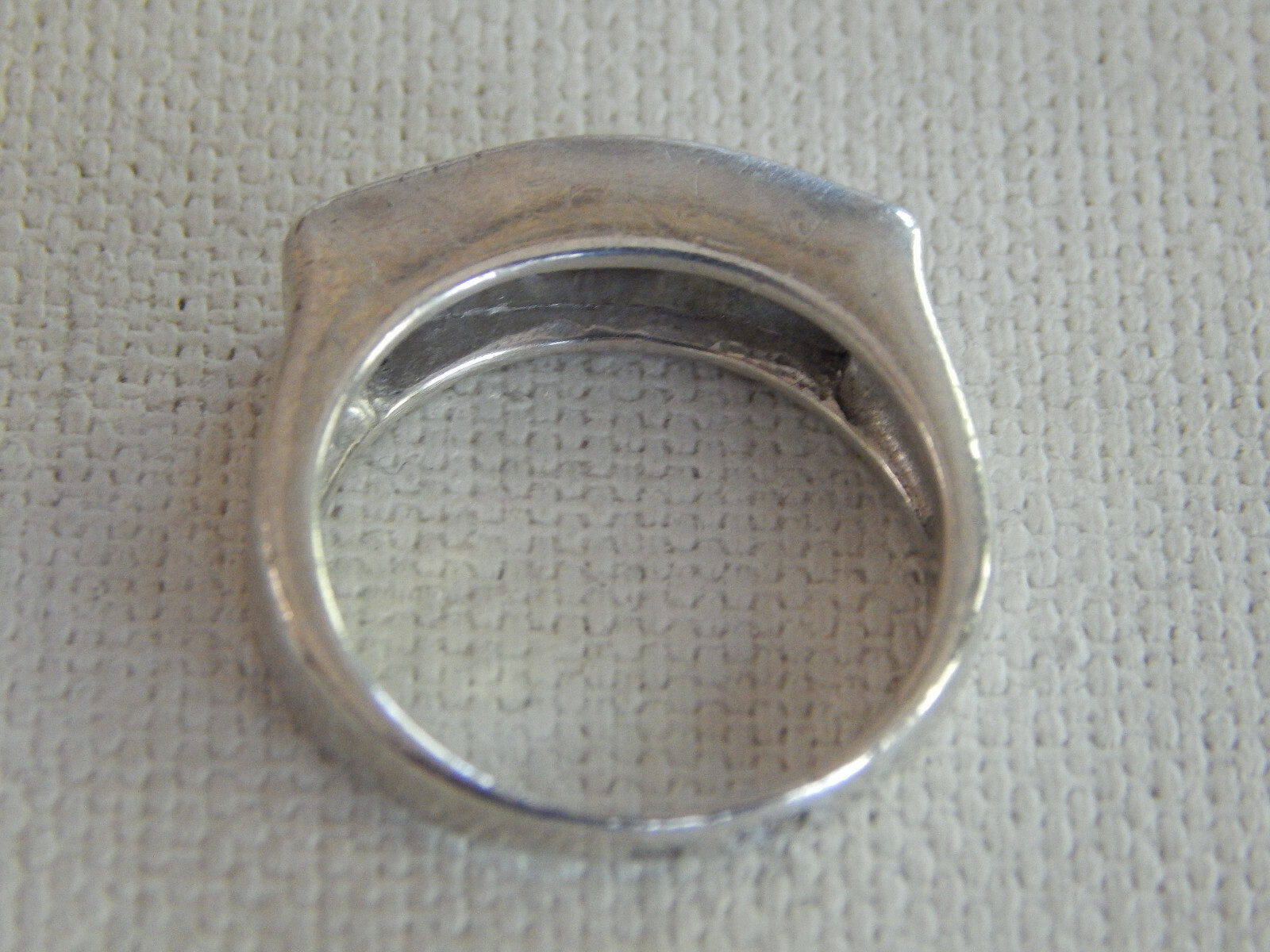 Sterling Silver Rectangle Squared Clear Stone Rin… - image 10