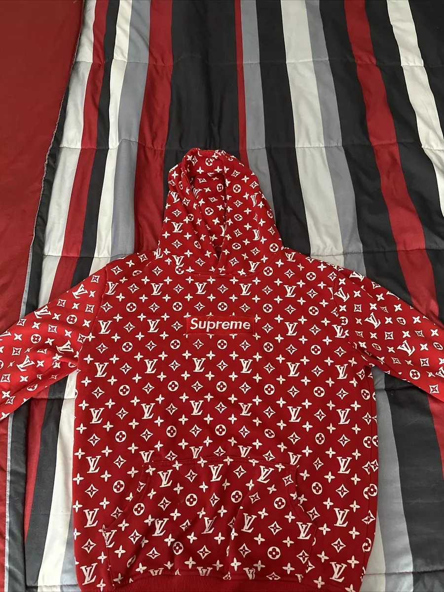 Louis Vuitton Supreme Red Luxury Brand Hoodie For Men Women Luxury Hoodie  Outfit For Fall Outfit  Torunstyle