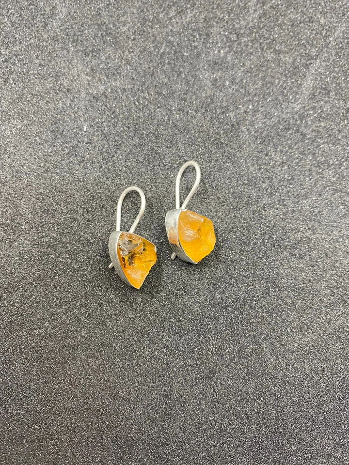 Moda Positano Gioielli - Collezione Zaffiro - OrecchiniAg 925 con Quarzo Citrino - Immagine 4 di 4